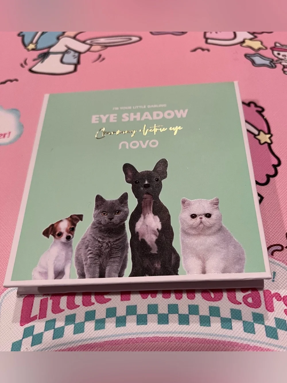 Neutral Eyeshadow Palette with Cute Pets on the Packaging